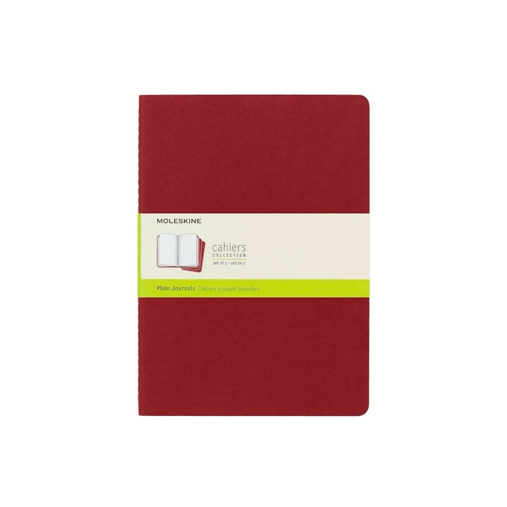MOLESKINE SOFT COVER CAHIER PLAIN JOURNAL (CRANBERRY RED)